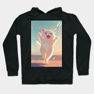 Super cute happy cat Anime style Hoodie